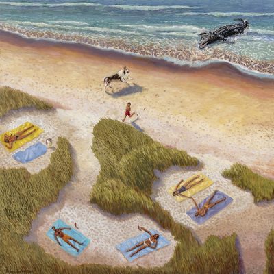 Bruce Ackerson Salt Water Crocodile 24x24